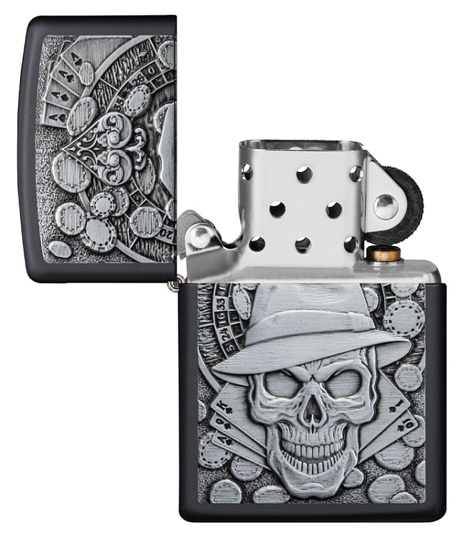 Зажигалка ZIPPO Classic с покрытием Black Matte, латунь/сталь, чёрная, матовая, 38x13x57 мм