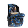 Рюкзак TORBER CLASS X, черно-синий с рисунком "Мячики", полиэстер, 45 x 32 x 16 см + Пенал в подарок