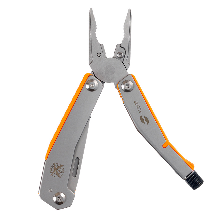 Мультитул Stinger, 105 мм, 8 функций, сталь/АБС-пластик, оранжевый, в комплекте нейлоновый чехол