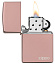 Зажигалка ZIPPO Logo с покрытием High Polish Rose Gold, латунь/сталь, розовое золото, 38x13x57 мм