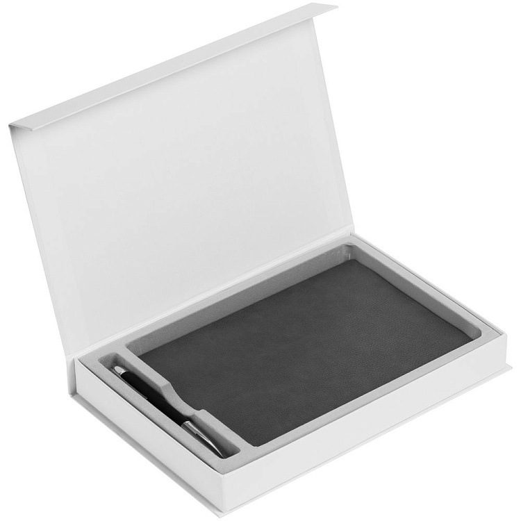 Коробка Silk с ложементом под ежедневник 15х21 см и ручку