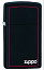 Зажигалка ZIPPO Slim® с покрытием Black Matte, латунь/сталь, чёрная, матовая, 29x10x60 мм
