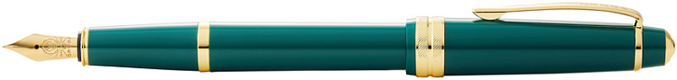 Перьевая ручка Cross Bailey Light Polished Green Resin and Gold Tone, перо F