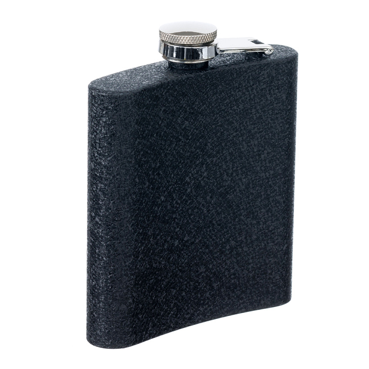 Фляга S.Quire 0,18 л, Black Ice, сталь, черная