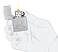 Зажигалка ZIPPO Vintage Dance с покрытием Satin Chrome, латунь/сталь, серебристая, 38x13x57 мм