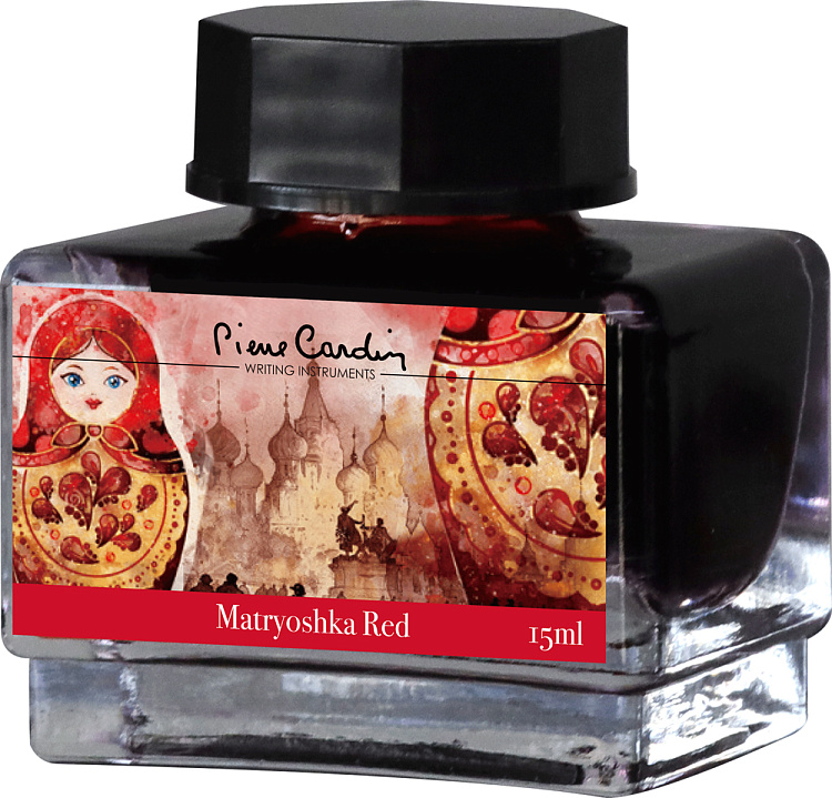 Флакон чернил Pierre Cardin 15мл, серия CITY FANTASY цвет Matryoshka Red (Красная Матрешка)