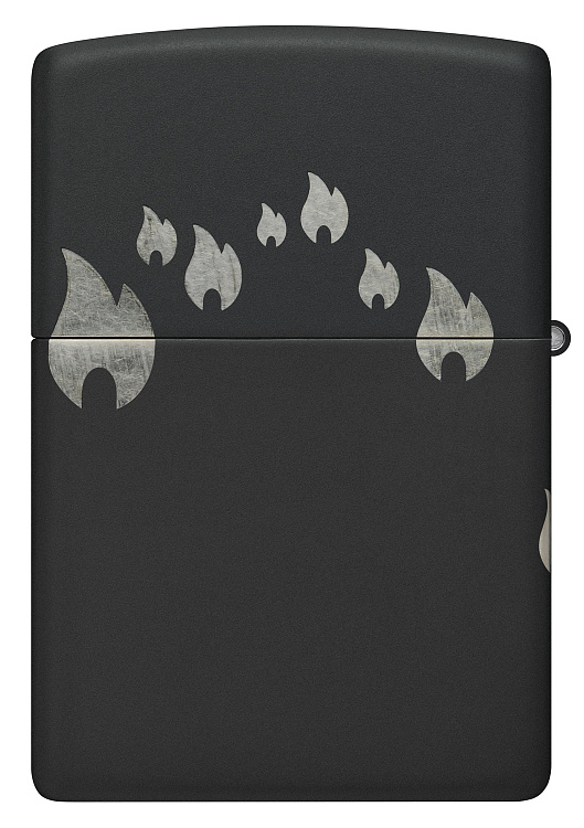 Зажигалка ZIPPO Classic с покрытием Black Matte, латунь/сталь, черная, матовая, 38x13x57 мм