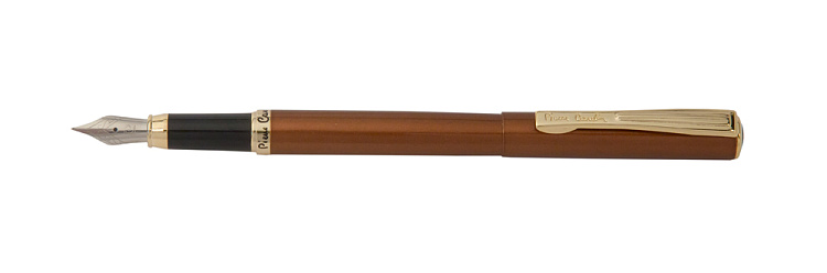 Ручка перьевая Pierre Cardin ECO, цвет - коричневый металлик. Упаковка Е