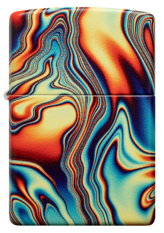 Зажигалка ZIPPO Swirl с покрытием Glow In The Dark Green, латунь/сталь, разноцветная, 38x13x57 мм