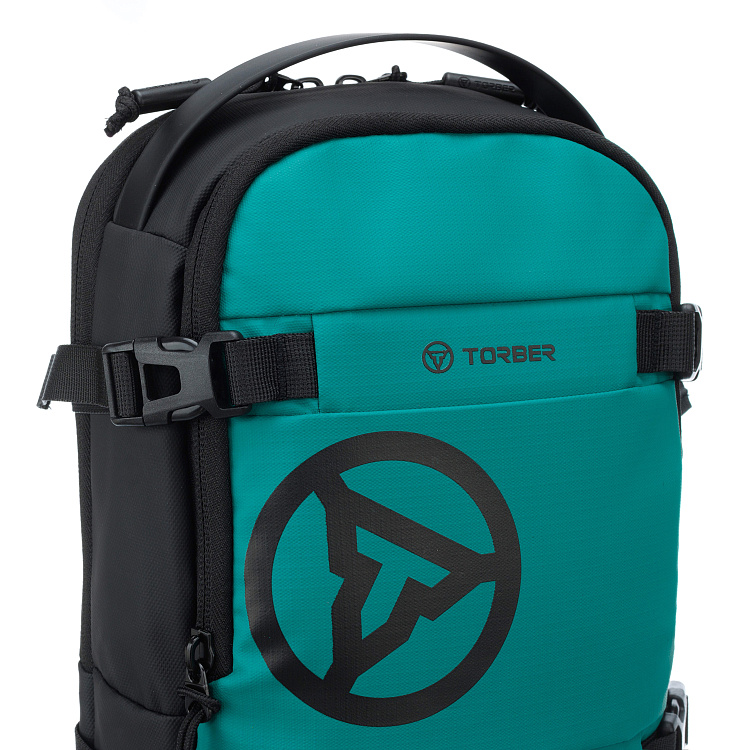 Рюкзак на одно плечо TORBER Xtreme, зелёный/чёрный, 20 х 8 х 31 см, 5л