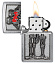 Зажигалка ZIPPO Couple Love с покрытием Brushed Chrome, латунь/сталь, серебристая, 36x13x57 мм