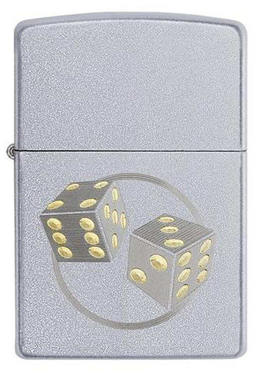 Зажигалка ZIPPO Classic с покрытием Satin Chrome™, латунь/сталь, серебристая, матовая, 38x13x57 мм
