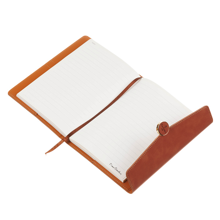 Записная книжка Pierre Cardin коричневая, 16 х 22 см