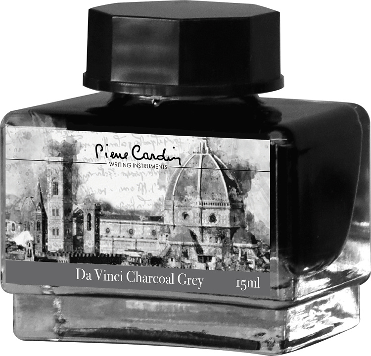 Флакон чернил Pierre Cardin 15мл, серия CITY FANTASY цвет Da Vinci Charcoal Grey (Серый да Винчи)