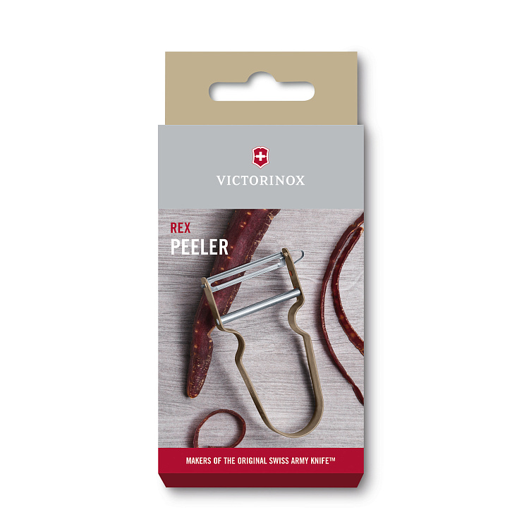 Овощечистка VICTORINOX REX, поворотное лезвие из нержавеющей стали, цвет "кешью"