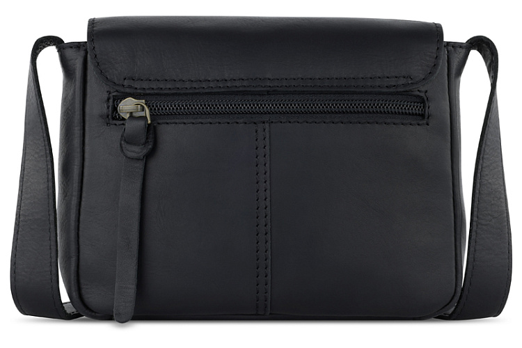 Сумка через плечо KLONDIKE RUSH «Monika», натуральная кожа в черном цвете, 20 х 15,5 х 8 см