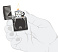 Зажигалка ZIPPO Classic с покрытием High Polish Black, латунь/сталь, черная, глянцевая, 38x13x57 мм