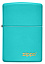 Зажигалка ZIPPO Classic с покрытием Flat Turquoise, латунь/сталь, бирюзовая, глянцевая, 38x13x57 мм