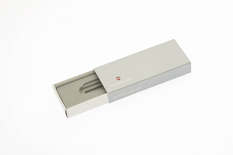 Коробка для ножей VICTORINOX 58 мм толщиной 1-2 уровня, картонная, серебристая