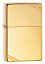 Зажигалка ZIPPO Vintage™ с покрытием High Polish Brass, латунь/сталь, золотистая, 38x13x57 мм