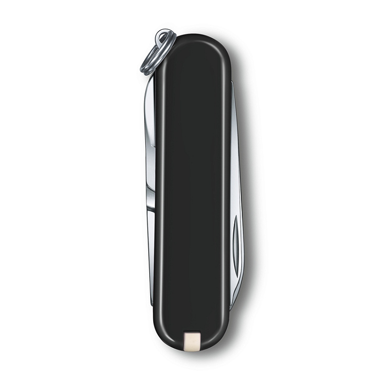 Нож-брелок VICTORINOX Classic SD Colors "Dark Illusion", 58 мм, 7 функций, чёрный