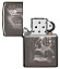 Зажигалка ZIPPO Skull Design с покрытием Black Ice®, латунь/сталь, черная, 38x13x57 мм