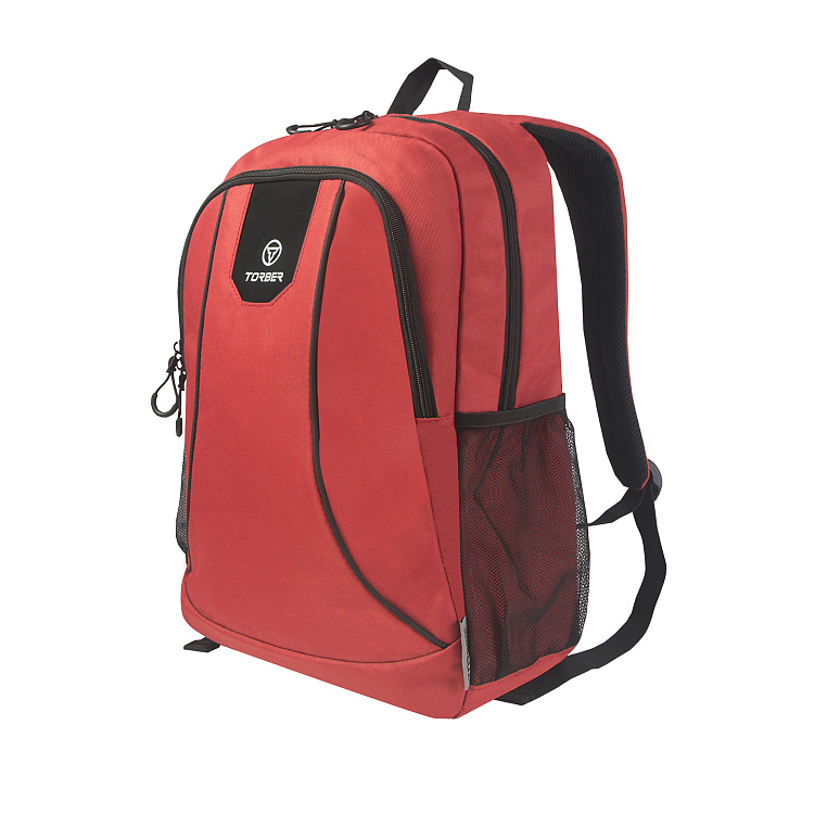 Рюкзак TORBER ROCKIT с отделением для ноутбука 15,6", красный, полиэстер 600D, 46 х 30 x 13 см