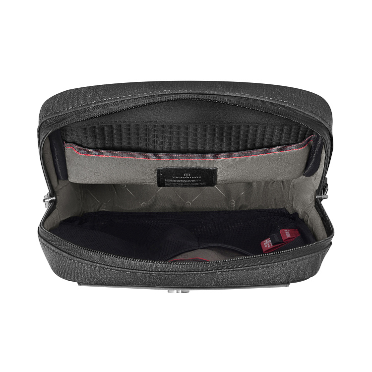 Сумка через плечо VICTORINOX Architecture Urban 2 Crossbody Bag,серый, полиэстер/кожа, 9x22x28 см,6л