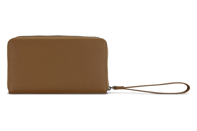 Кошелёк женский BUGATTI Daphne с ключницей, коньячный цвет, воловья кожа/полиэстер, 19х3х11 см