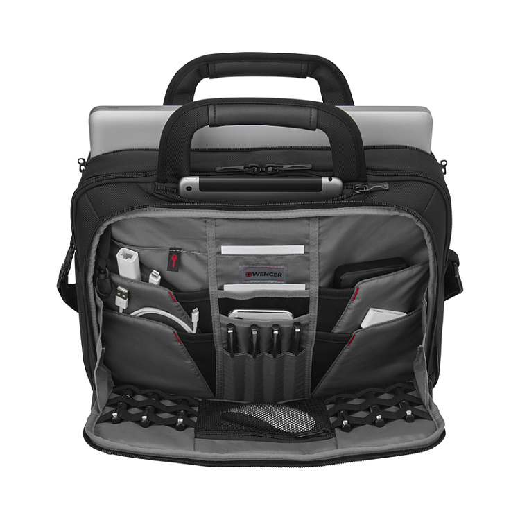 Портфель WENGER для ноутбука 14-16'', черный, баллистический нейлон, 40 x 16 x 29 см, 11 л