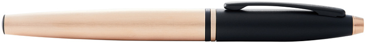 Перьевая ручка Cross Calais Brushed Rose Gold Plate and Black Lacquer, перо M