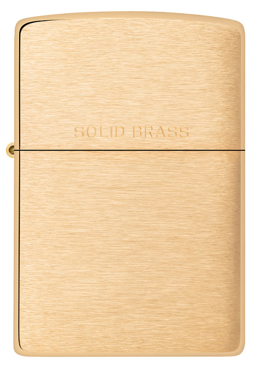 Зажигалка ZIPPO с покрытием Brushed Brass, латунь/сталь, золотистая, матовая, 38x13x57 мм
