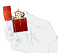 Зажигалка ZIPPO Ombre Flames с покрытием 540 Tumbled Brass, латунь/сталь, разноцветная, 38x13x57 мм