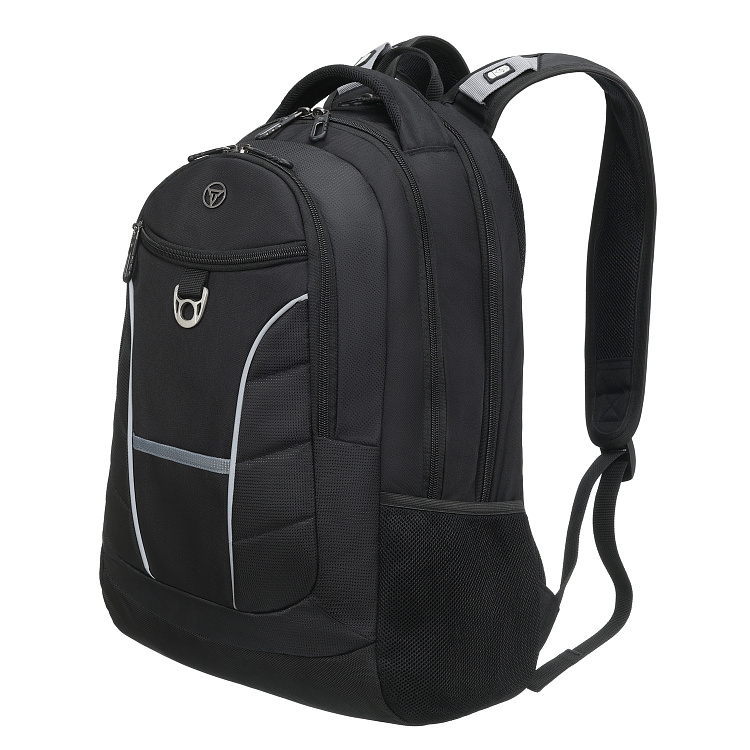 Рюкзак TORBER XPLOR с отделением для ноутбука 15", чёрный, полиэстер 600D, 35x20x47 см, 33л