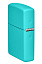 Зажигалка ZIPPO Classic с покрытием Flat Turquoise, латунь/сталь, бирюзовая, глянцевая, 38x13x57 мм