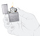 Зажигалка ZIPPO Vintage™ Series 1937, с покрытием Brushed Chrome, серебристая, 38x13x57 мм