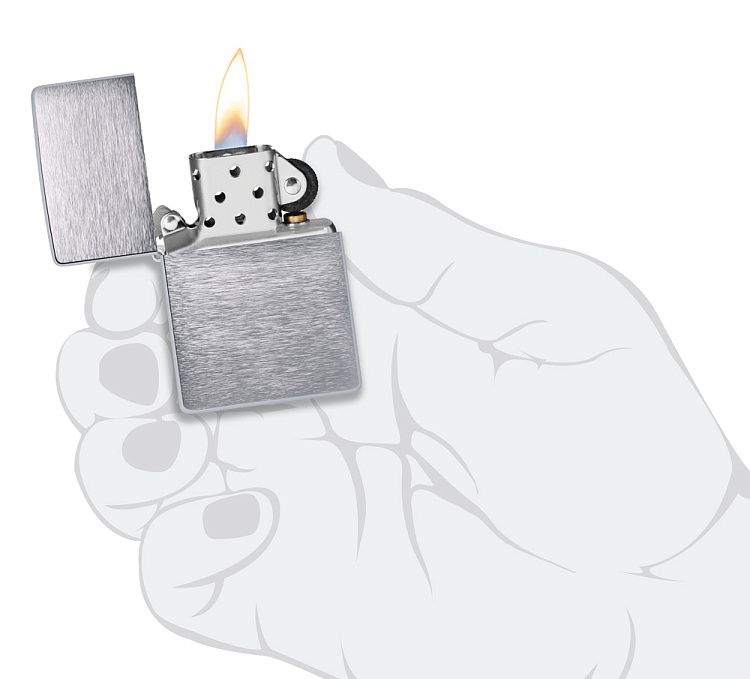 Зажигалка ZIPPO Vintage™ Series 1937, с покрытием Brushed Chrome, серебристая, 38x13x57 мм