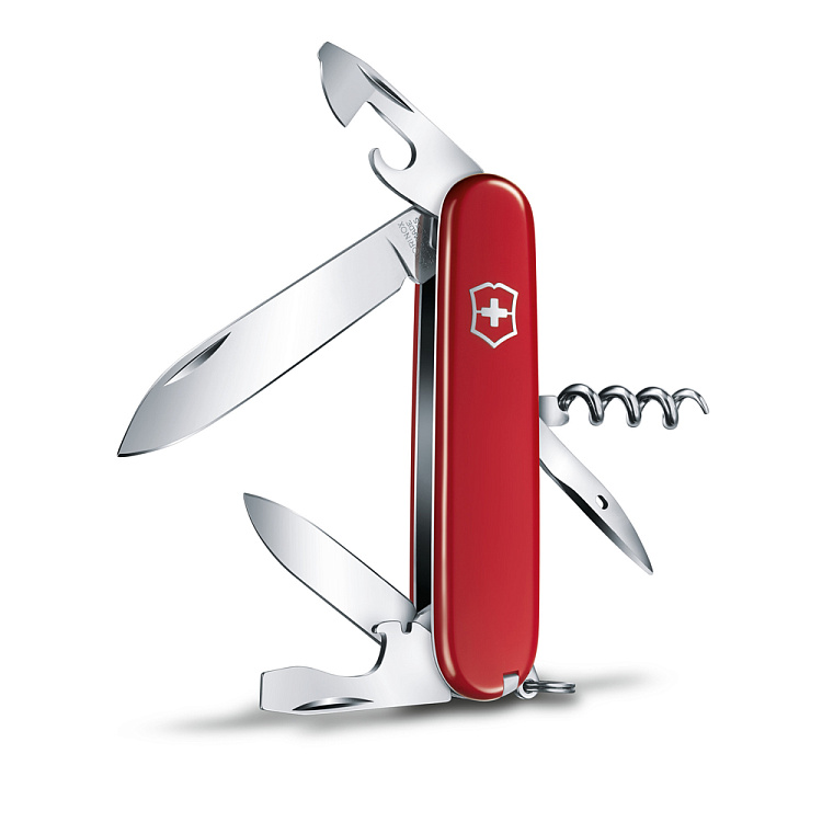 Нож перочинный VICTORINOX Spartan, 91 мм, 12 функций, красный, в блистере