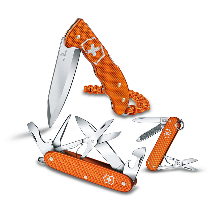 Нож охотника VICTORINOX Hunter Pro Alox LE 2021 130 мм, 4 функции, с фиксатором лезвия, оранжевый