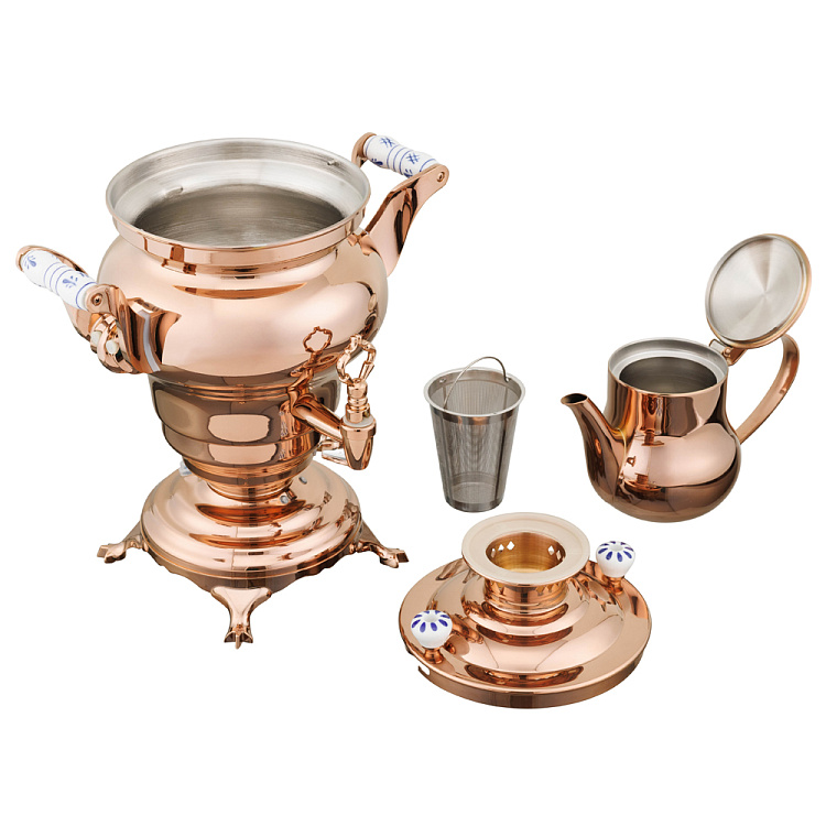 Самовар BEEM модель Odessa, 3 литра, золотистый