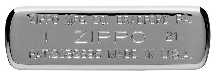 Зажигалка ZIPPO Vintage™ Series 1937, с покрытием Brushed Chrome, серебристая, 38x13x57 мм