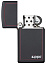 Зажигалка ZIPPO Slim® с покрытием Black Matte, латунь/сталь, чёрная, матовая, 29x10x60 мм
