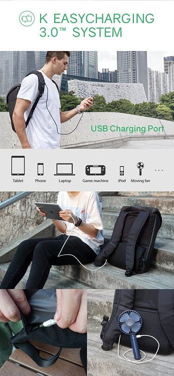 Рюкзак ClickPack X 45х32х15,5 см, с клапаном, черный