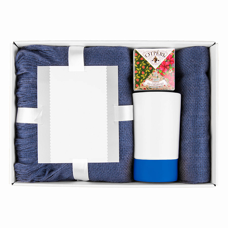 Подарочный набор WARM JOURNEY: коробка, плед, кружка, чай по-алтайски