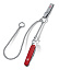 Подвеска на ремень VICTORINOX "Multiclip", с короткой и длинной цепочкой, металлическая