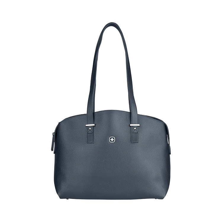 Сумка женская WENGER RosaElli с карманом для ноутбука 14", синяя, полиэстер, 37 x29x19 см