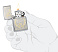 Зажигалка ZIPPO с покрытием Brushed Chrome, латунь/сталь, серебристая, 38x13x57 мм