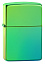 Зажигалка ZIPPO Classic с покрытием High Polish Teal, латунь/сталь, зелёная, глянцевая, 38x13x57 мм