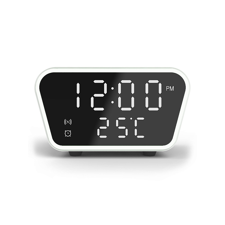 Настольные часы "Smart Clock" с беспроводным (10W) зарядным устройством, будильником и термометром