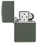 Зажигалка ZIPPO Classic с покрытием Green Matte, латунь/сталь, зелёная, матовая, 38x13x57 мм